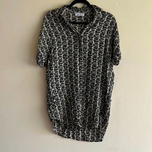 Ava sky button down t-shirt dress.